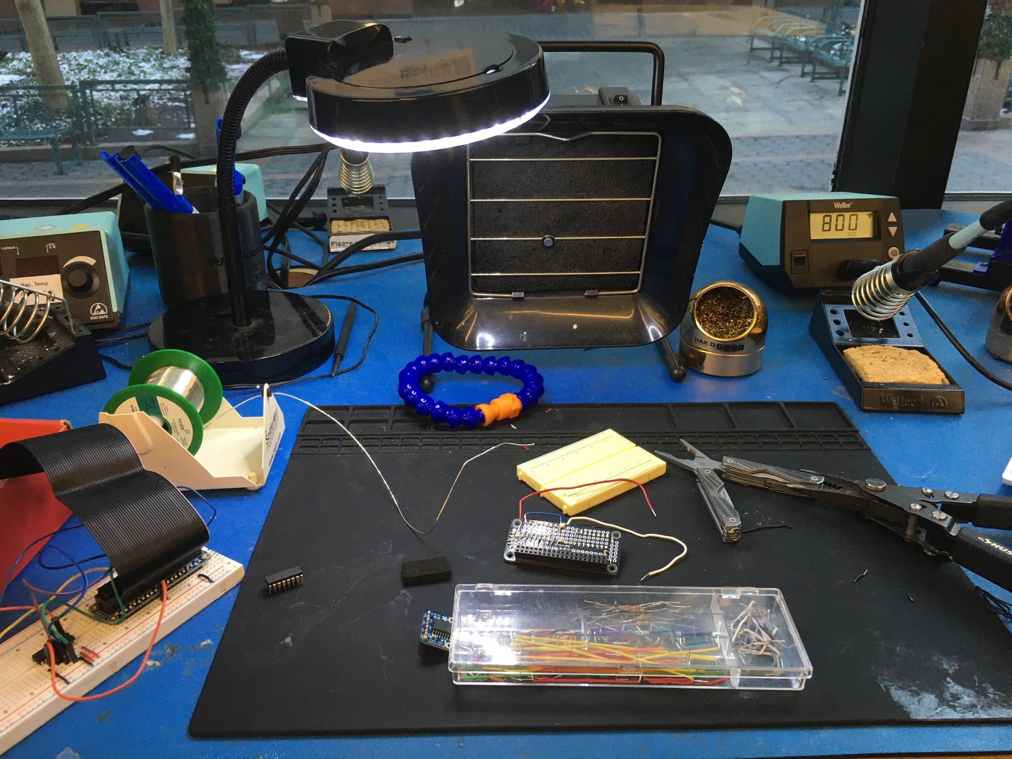 Soldering work to minify the circuit