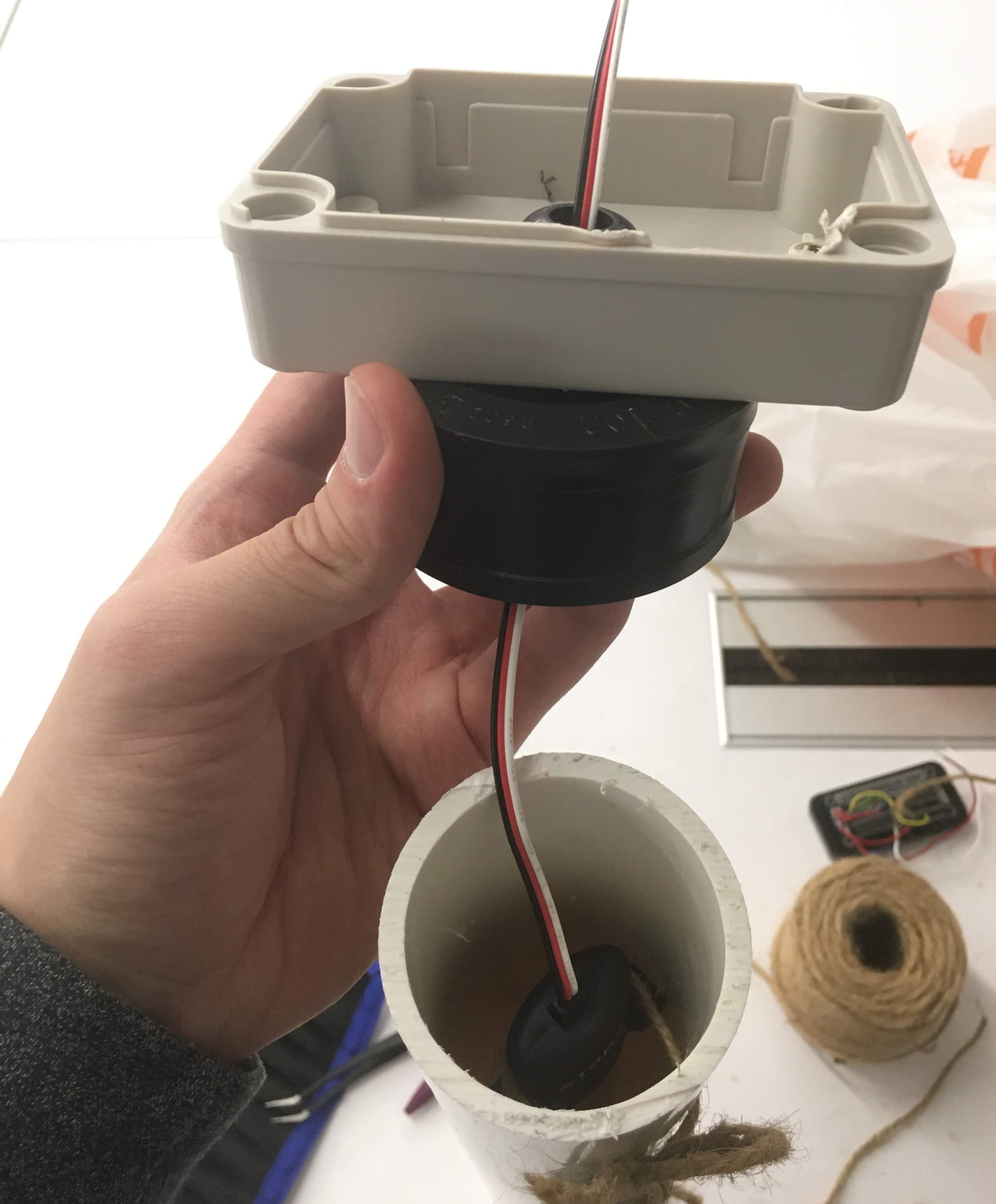 Building the enclosure for the flood monitor